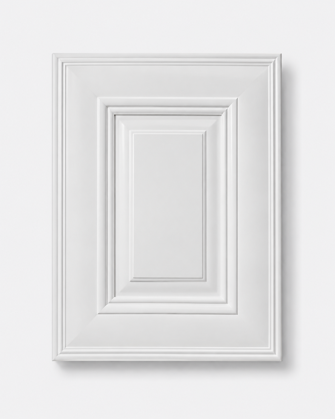 Classic White cabinet door — crisp traditional white with profiled detailing