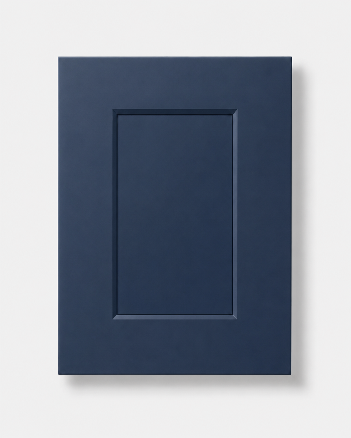 Shaker Blue cabinet door — deep navy shaker style with classic recessed panel
